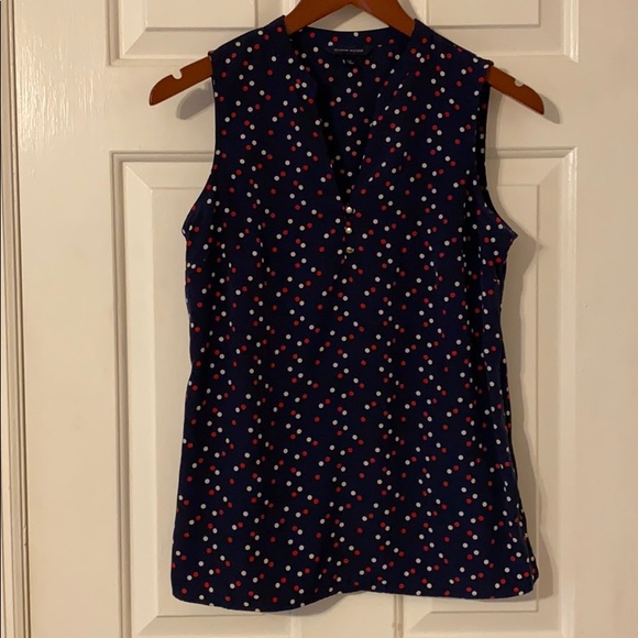 Tommy Hilfiger PolkaDot Sleeveless Shirt Like New - Picture 1 of 7